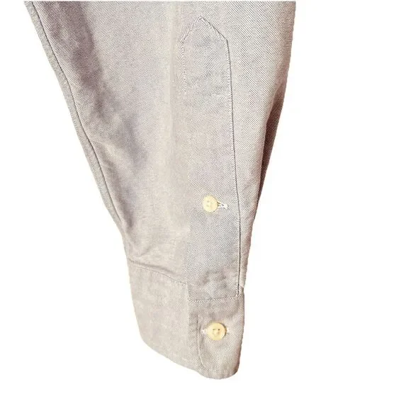 Ralph Lauren Yarmouth Button Down Shirt 16 / 35 Light Blue Oxford Cotton - Picture 4 of 7